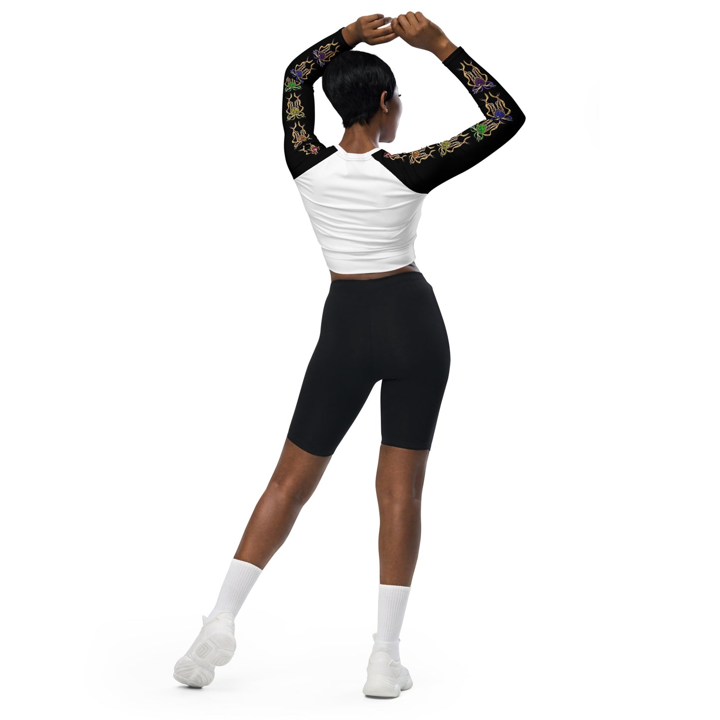 Recycled long-sleeve crop top - PRIDE from hearts