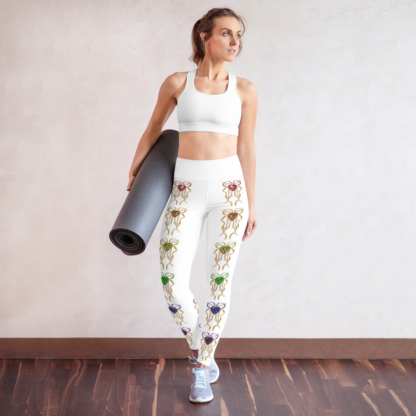 Yoga Leggings (vertical pattern) - PRIDE from hearts