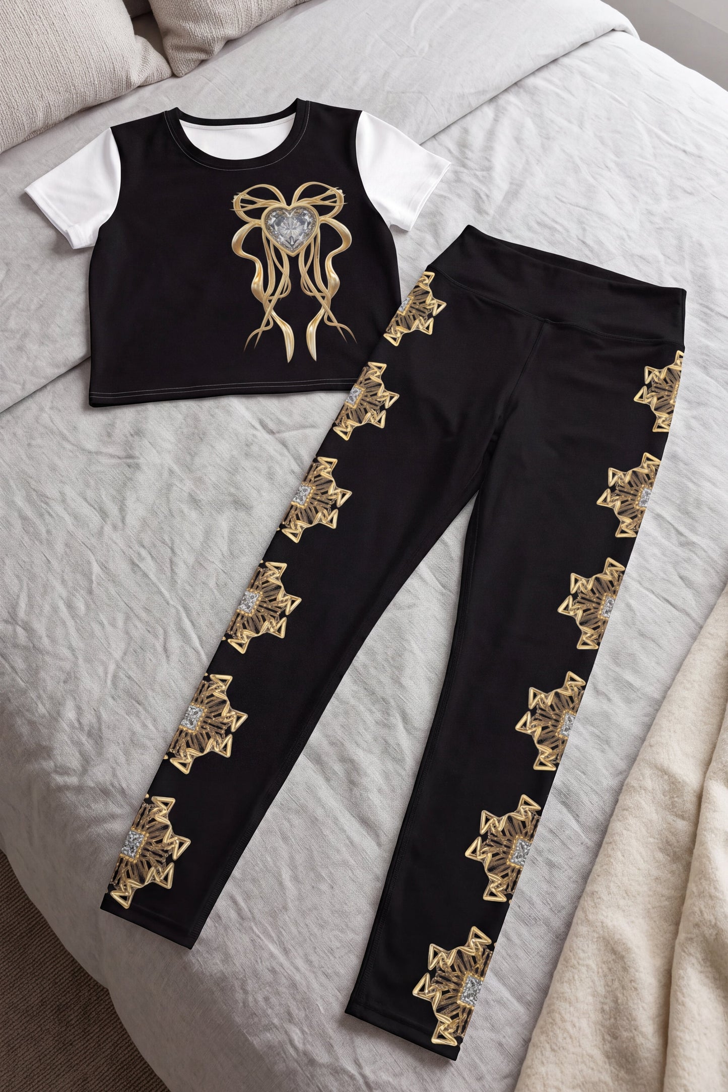 Diamond Print Yoga Leggings II