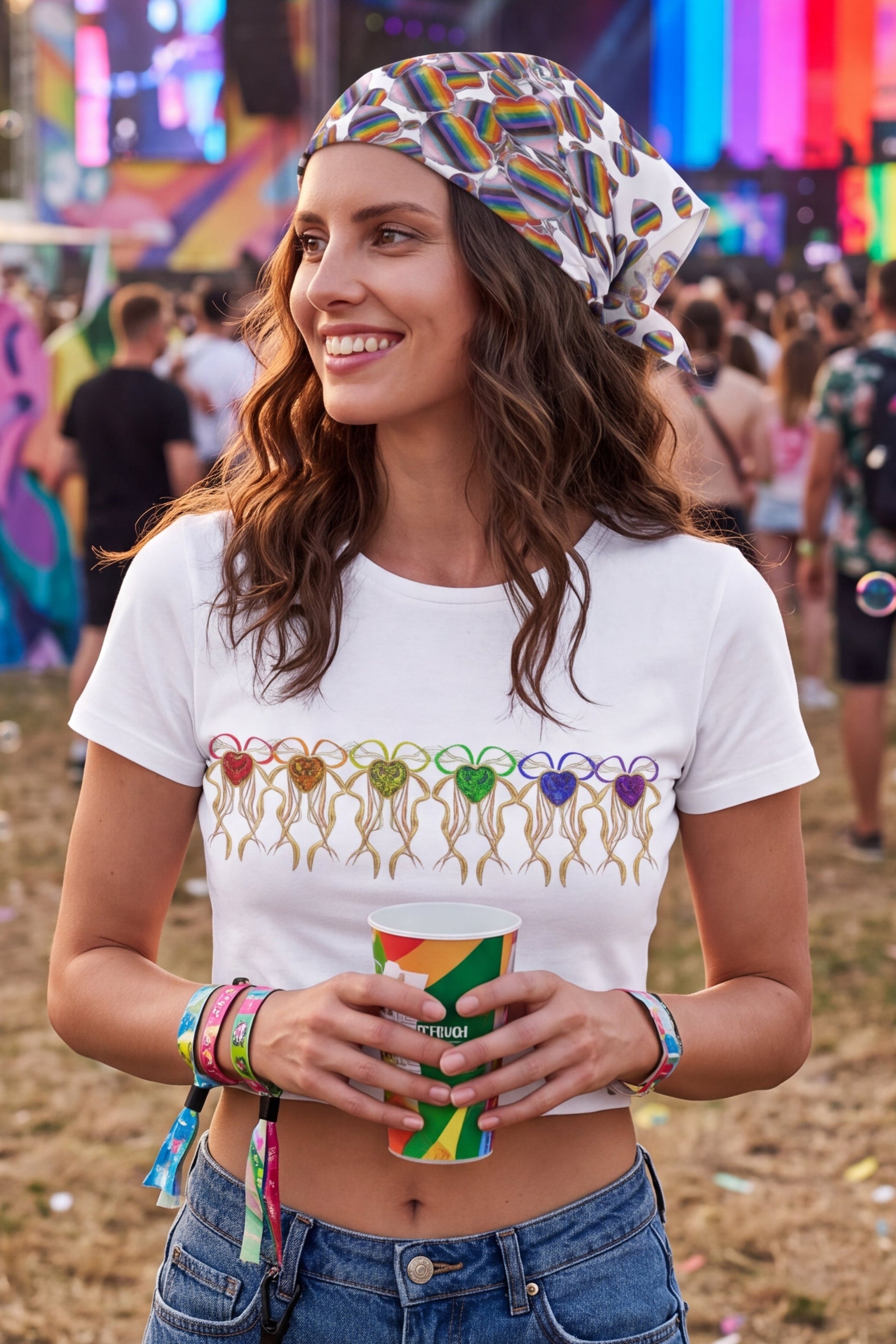 PRIDE Print All-Over Bandana — Bold Pride Flag