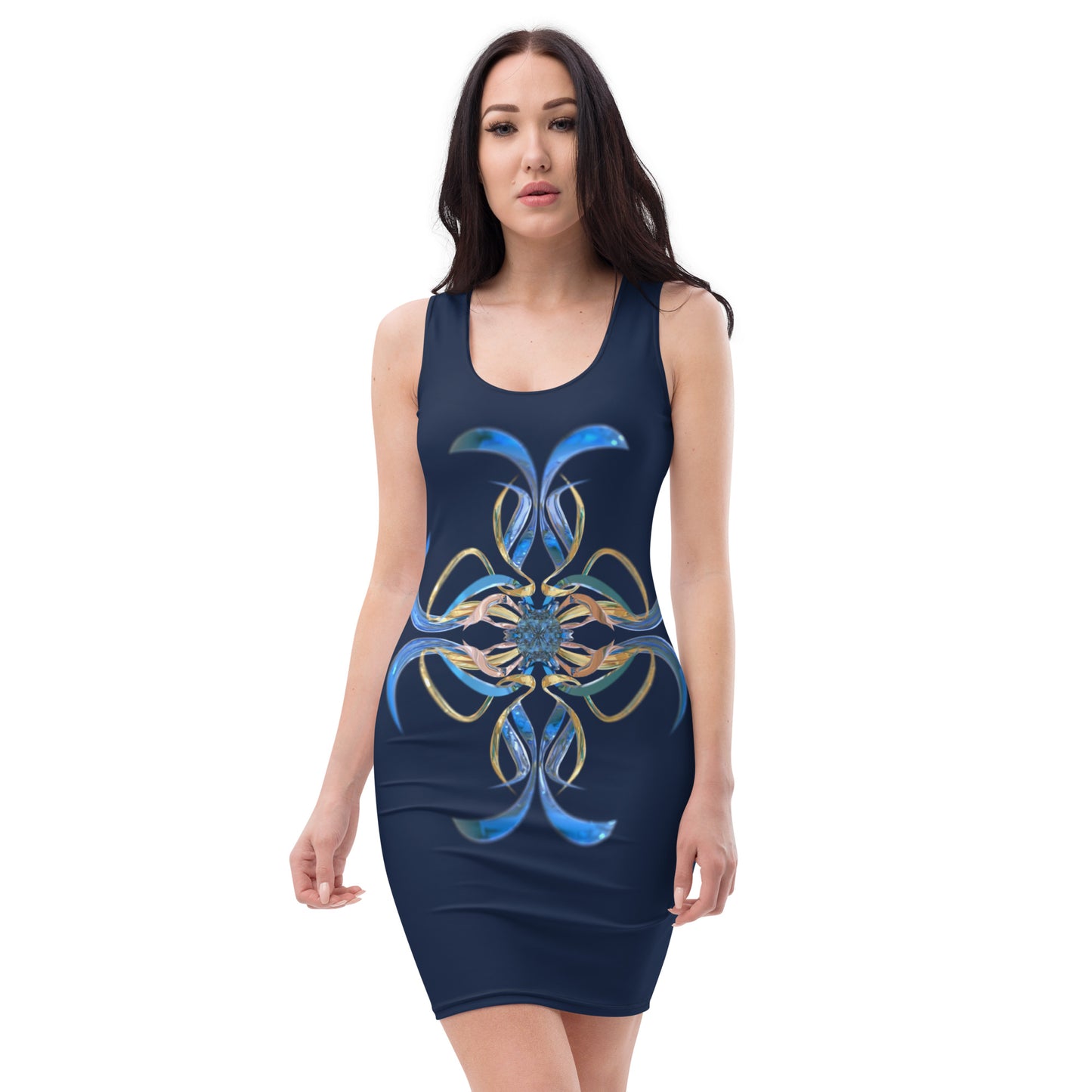 Sublimation Cut & Sew Dress - Swiss Blue