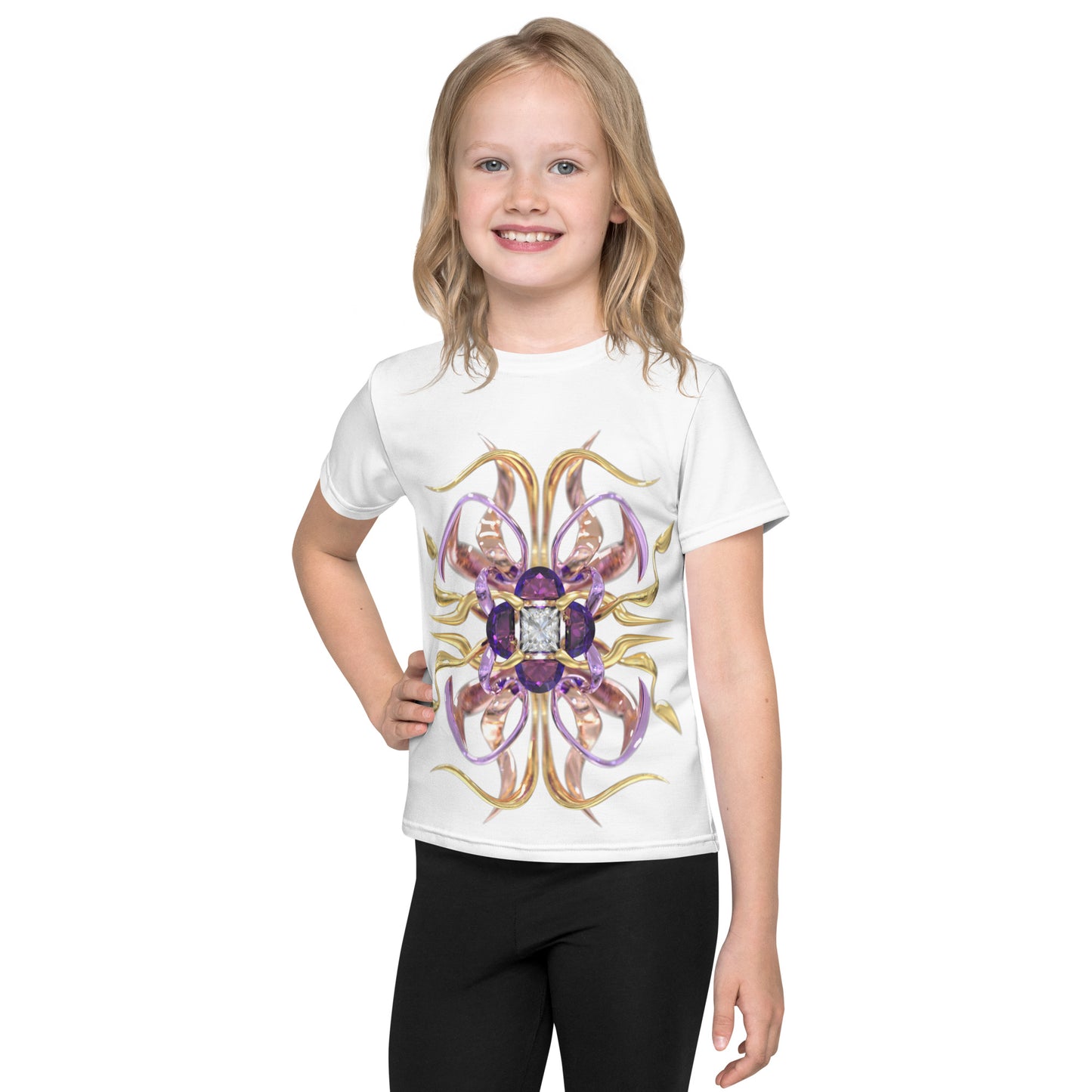 Kids crew neck t-shirt - Amethyst