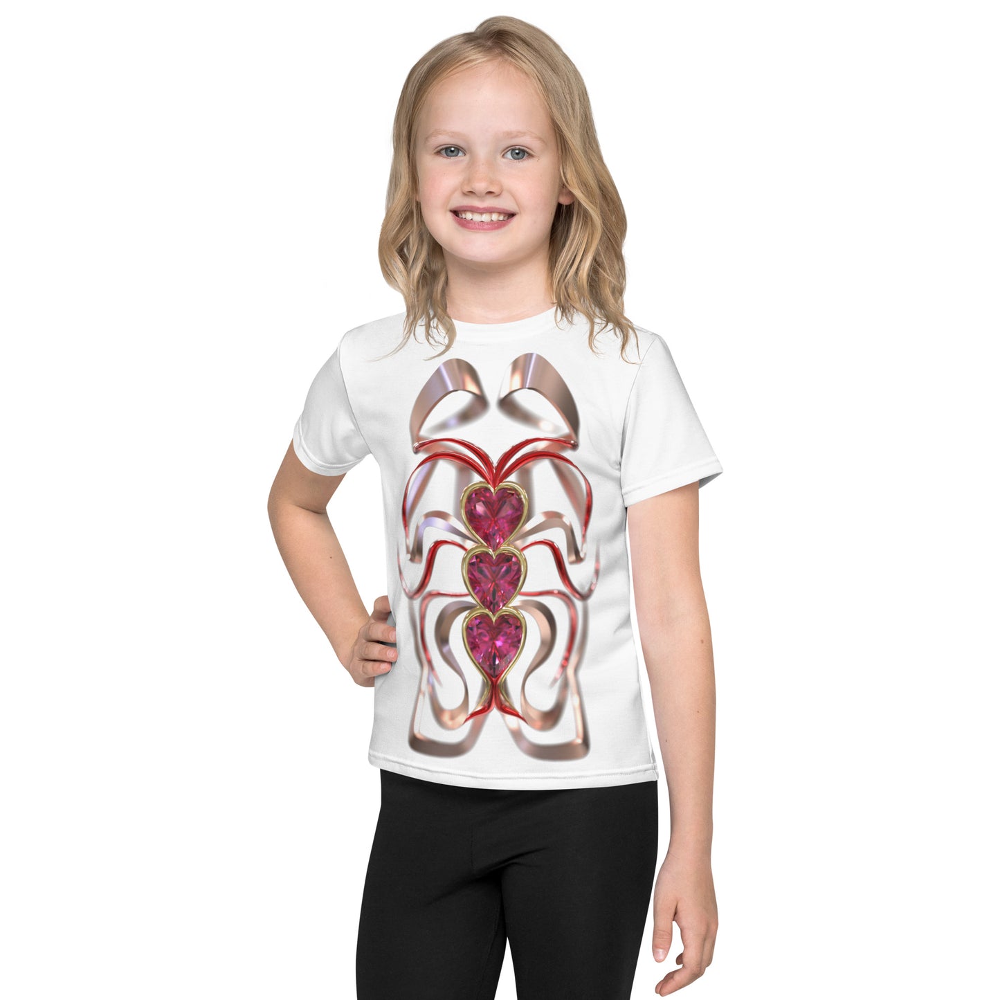 Kids crew neck t-shirt - Hearts