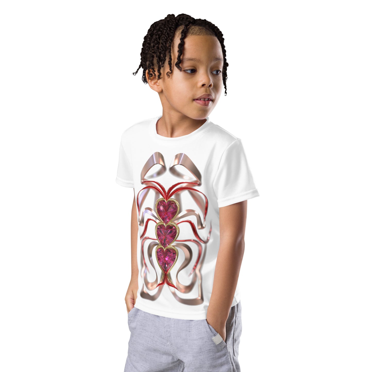 Kids crew neck t-shirt - Hearts