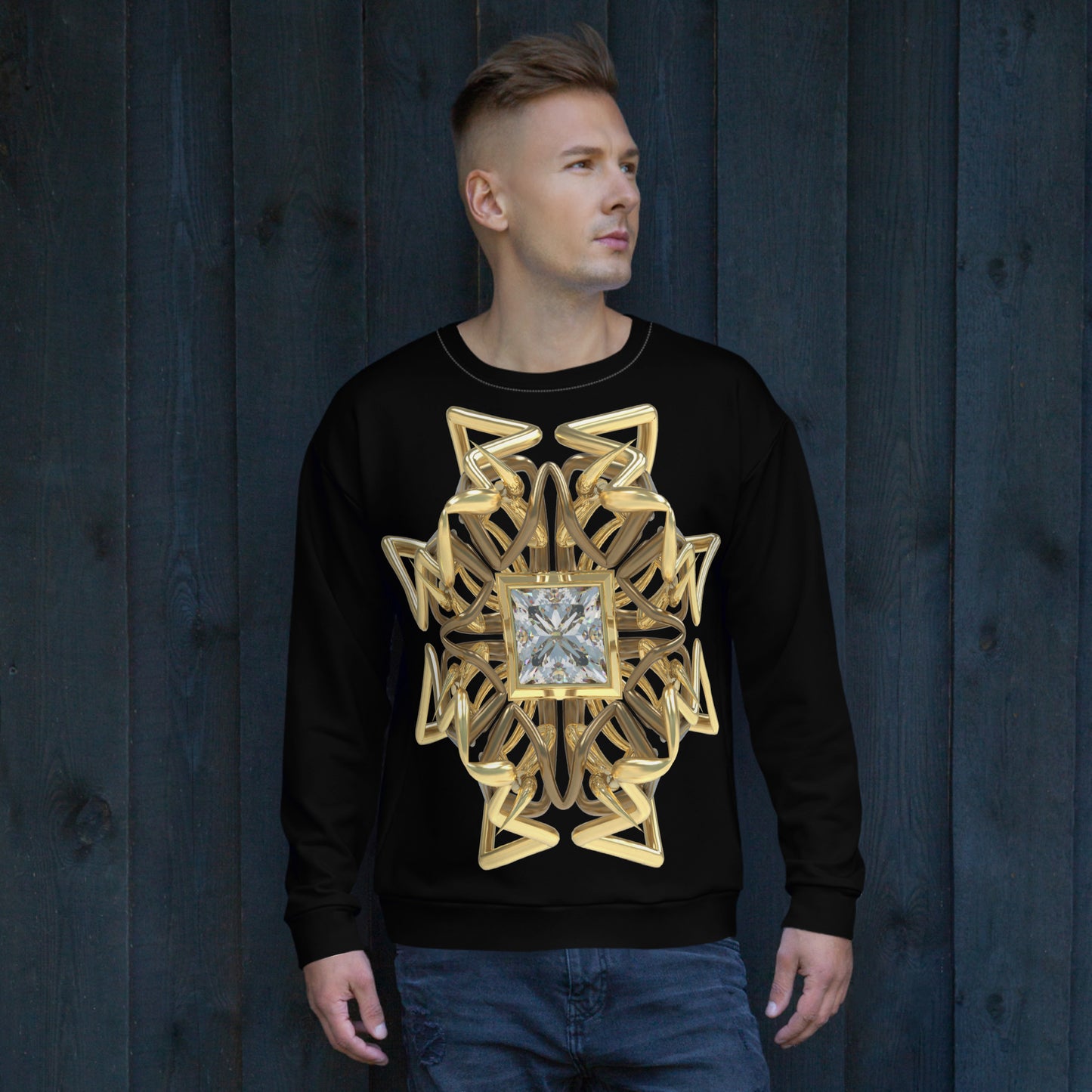 Unisex Sweatshirt Black - Diamond