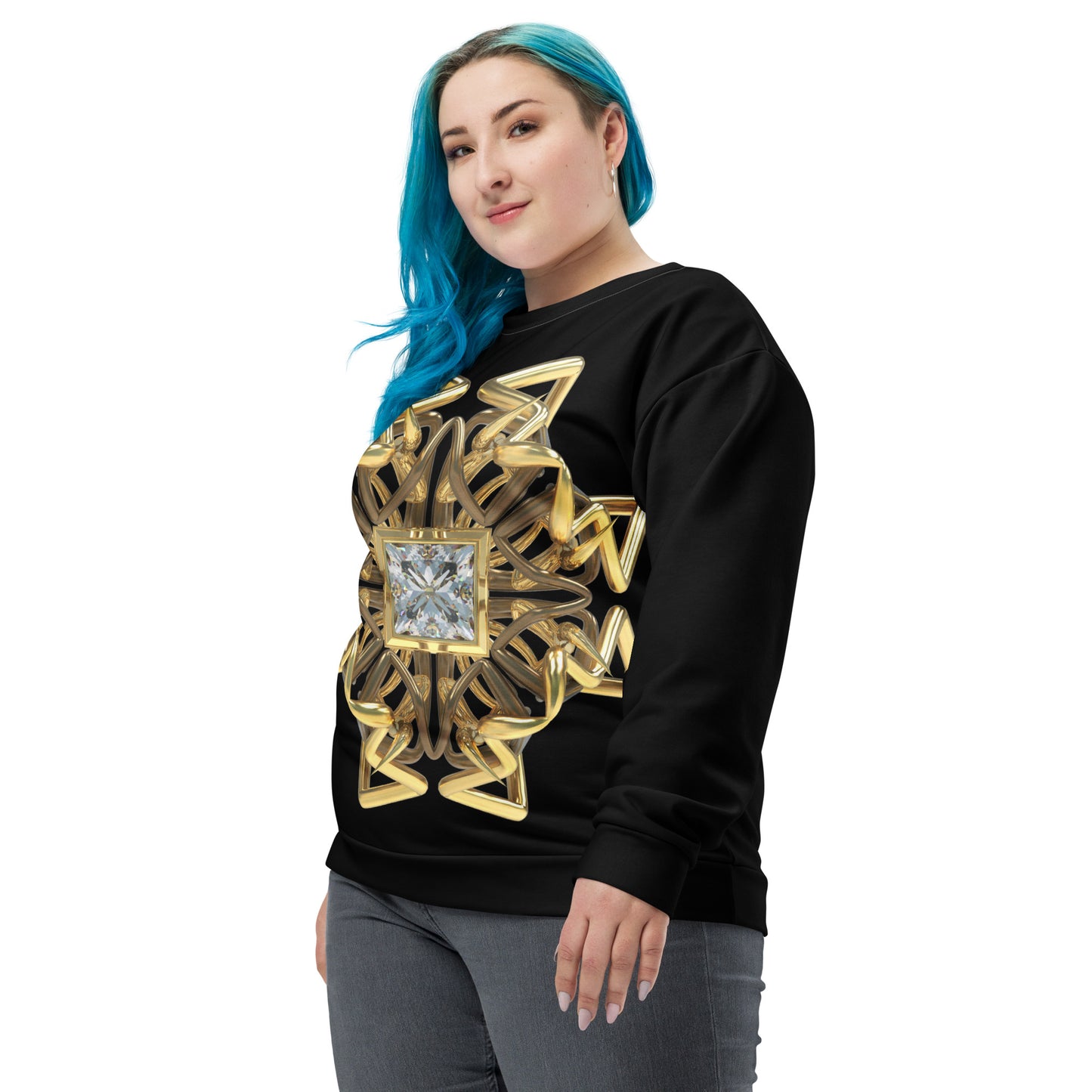 Unisex Sweatshirt Black - Diamond