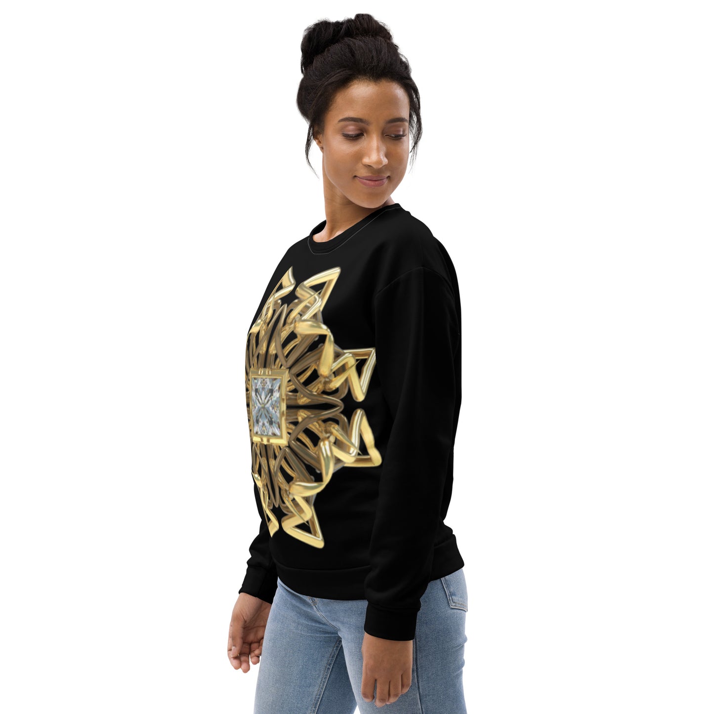 Unisex Sweatshirt Black - Diamond