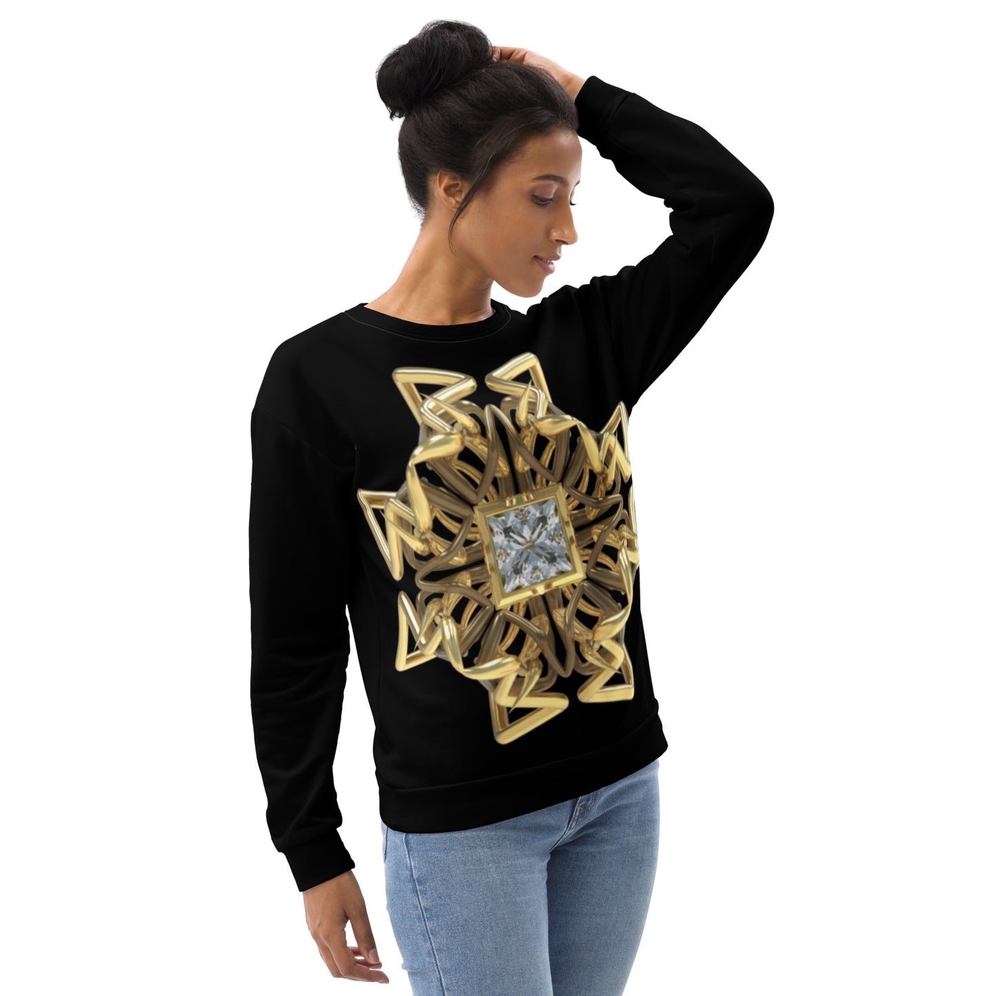 Unisex Sweatshirt Black - Diamond