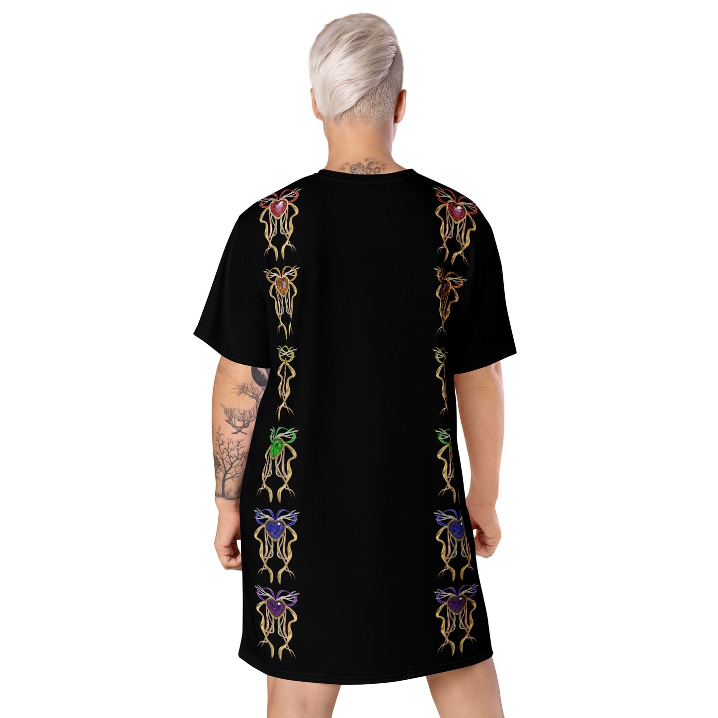 T-shirt dress black - PRIDE from hearts