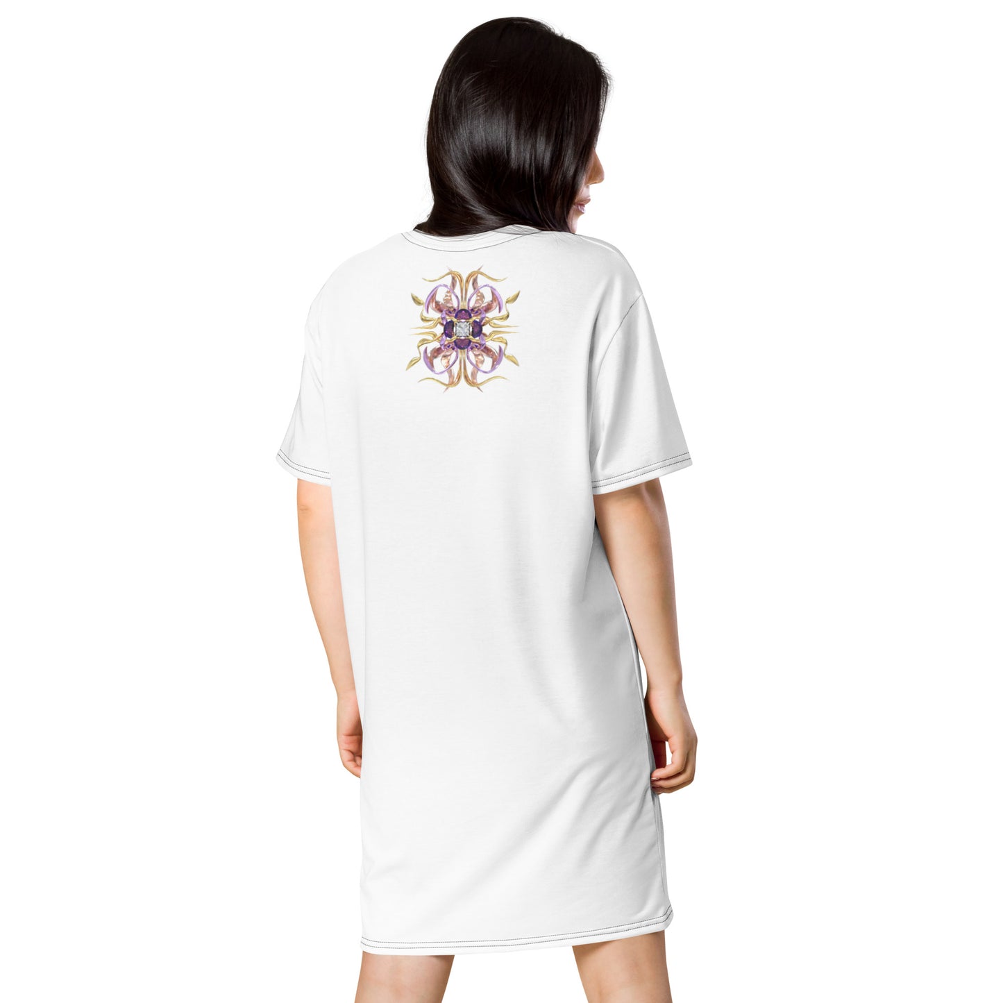 T-shirt dress white - Amethyst