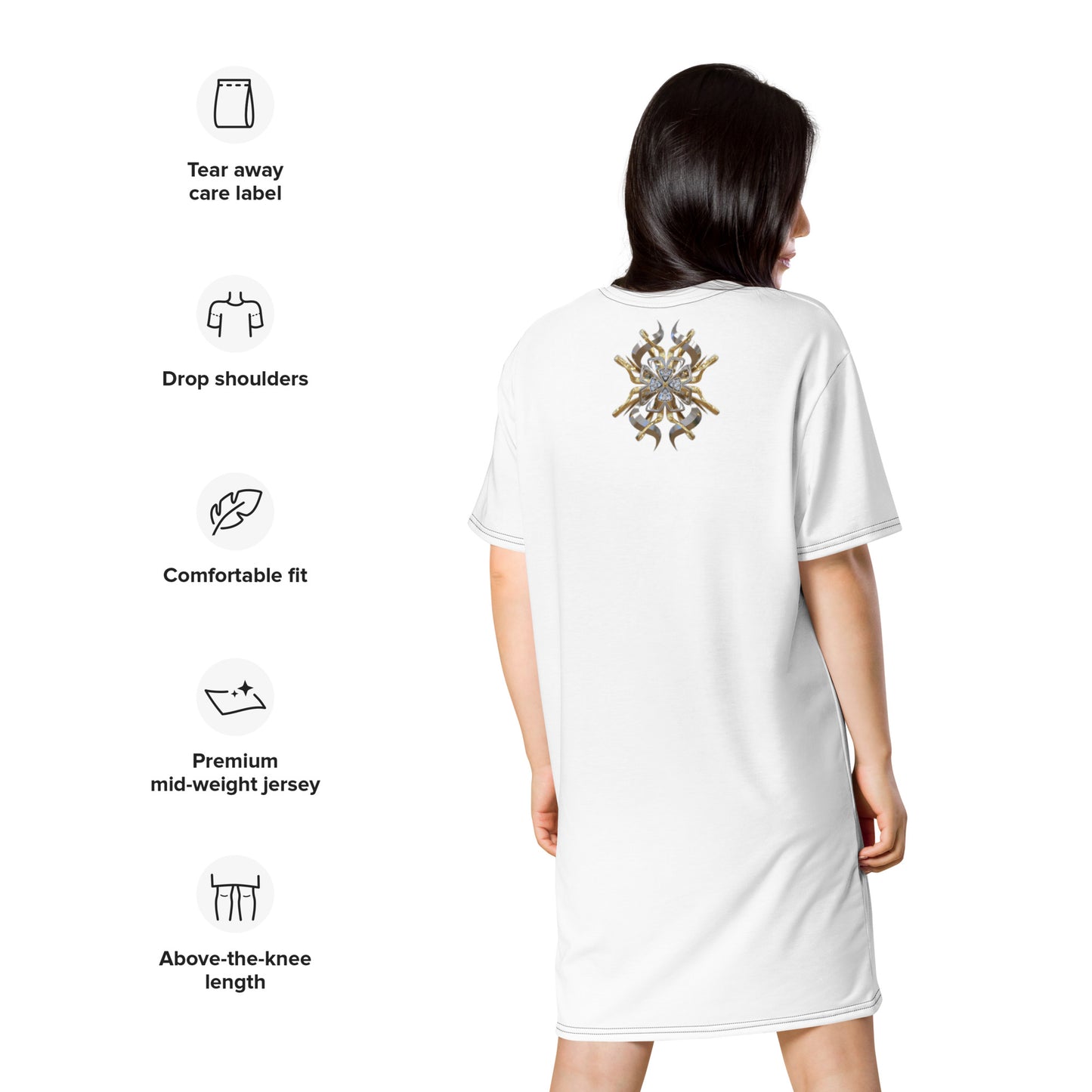 T-shirt dress white - Trillions