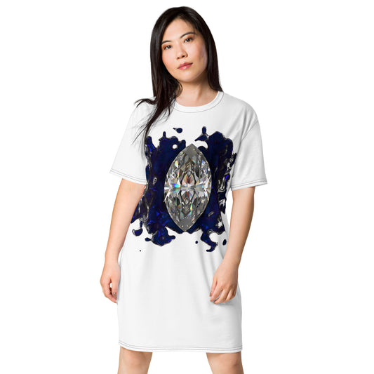 T-shirt dress white - GEM Splash