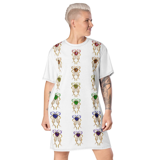 T-shirt dress white - PRIDE from hearts