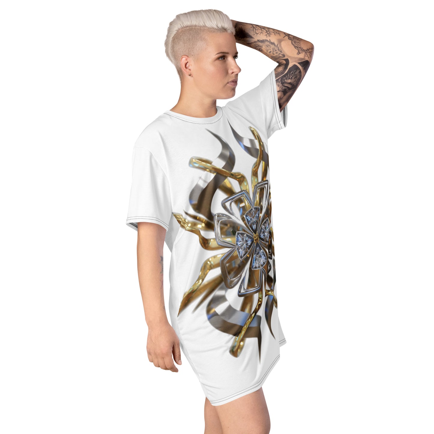 T-shirt dress white - Trillions