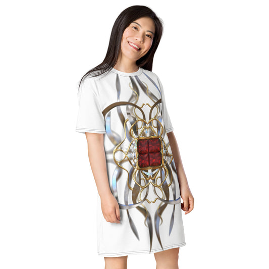 T-shirt dress white - Ruby