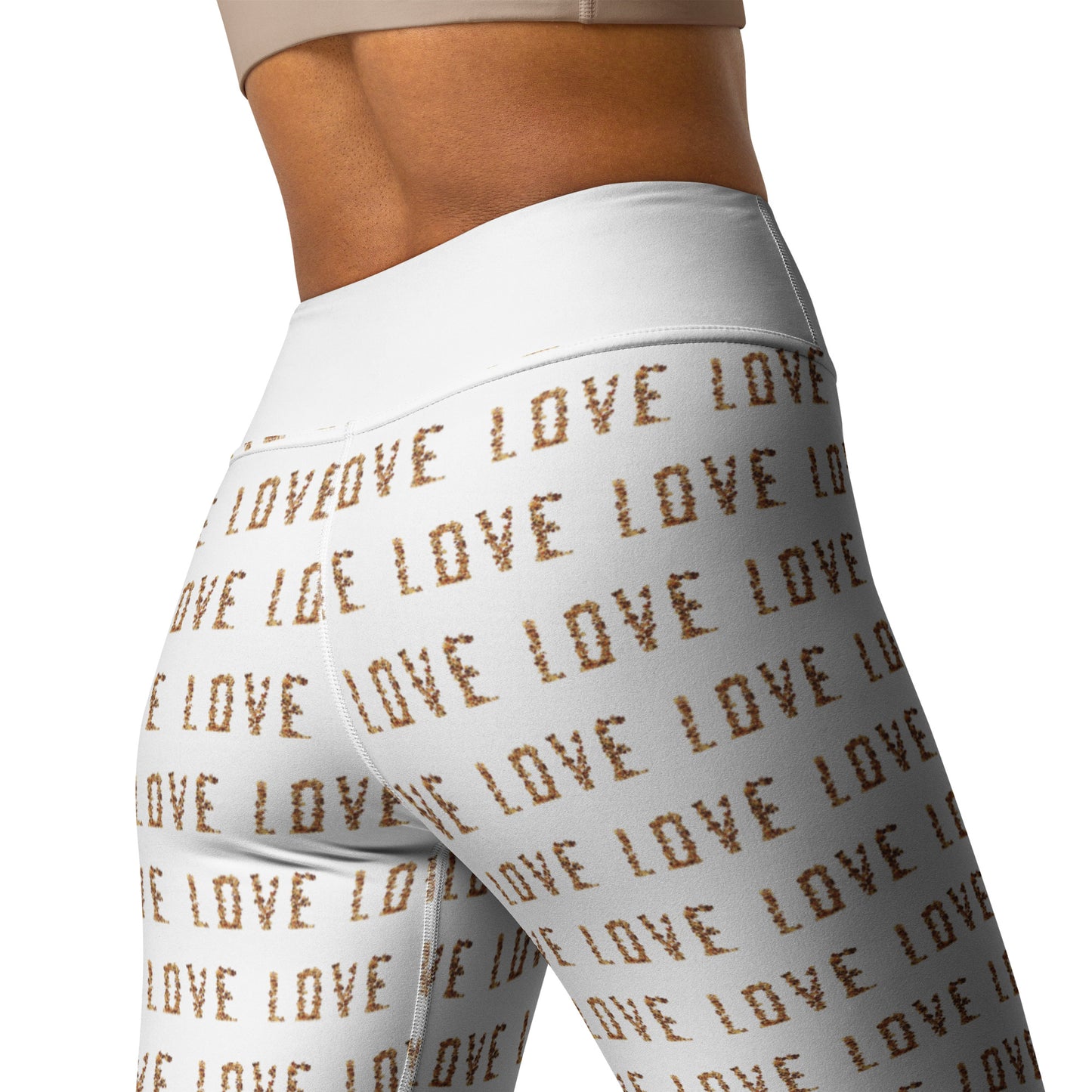 Yoga Leggings (vertical pattern) - LOVE