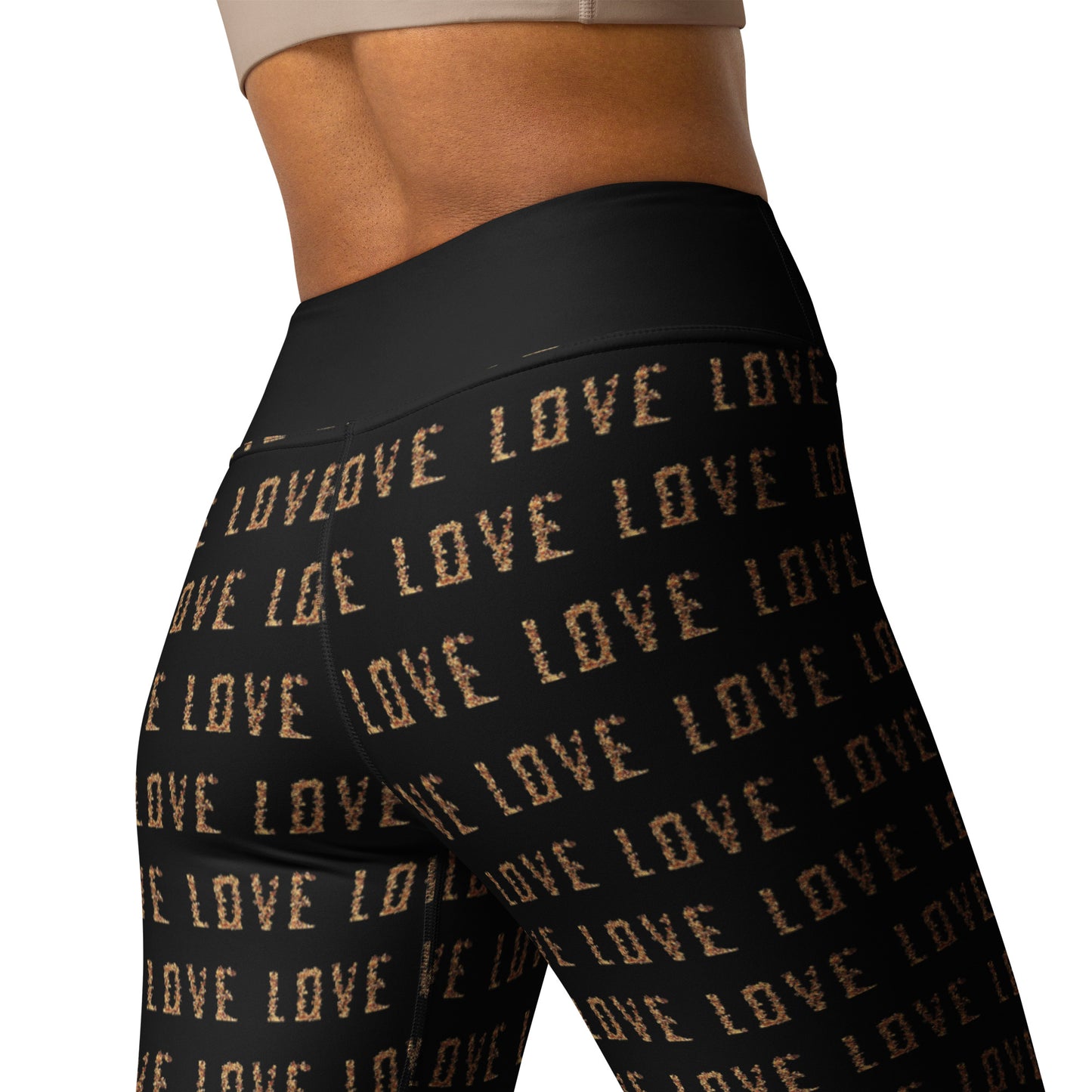 Yoga Leggings (vertical pattern) - LOVE