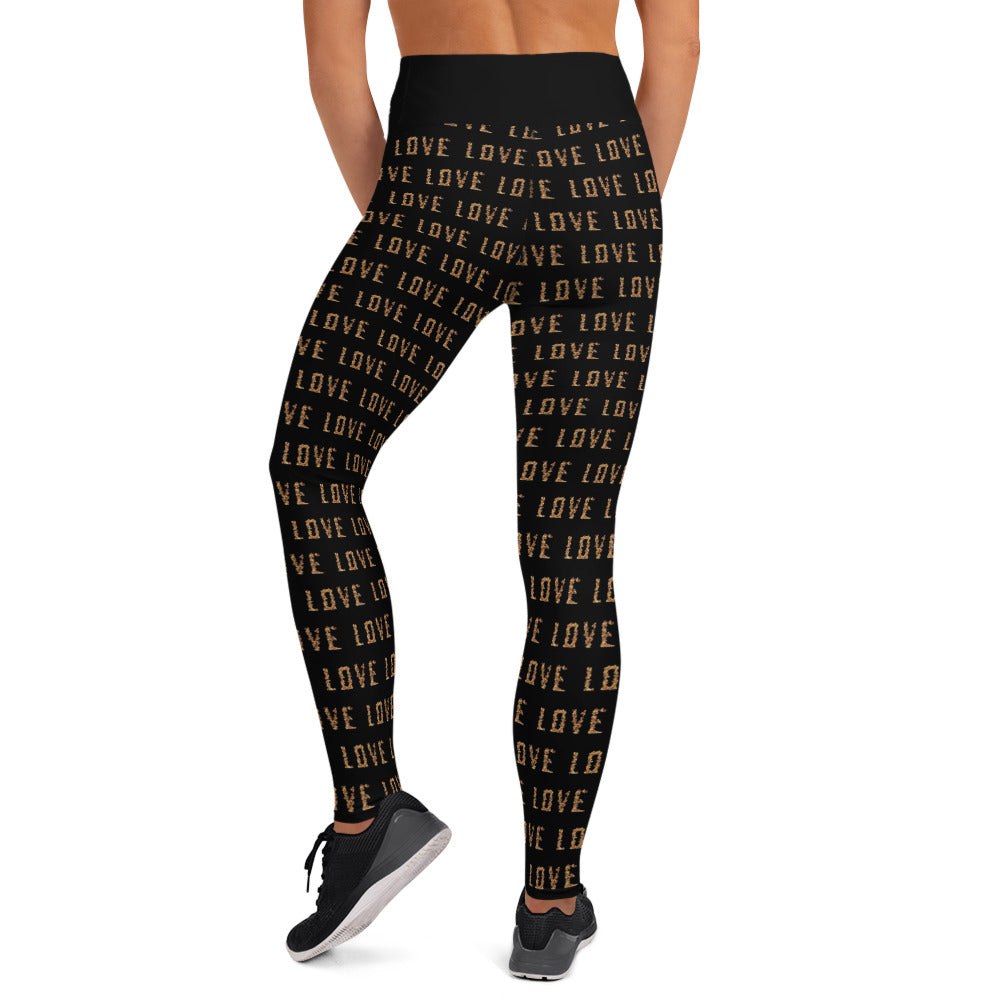 Yoga Leggings (vertical pattern) - LOVE