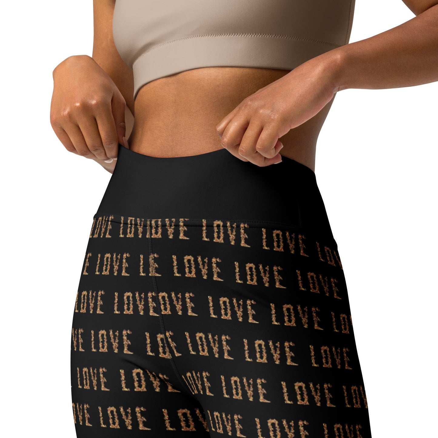 Yoga Leggings (vertical pattern) - LOVE