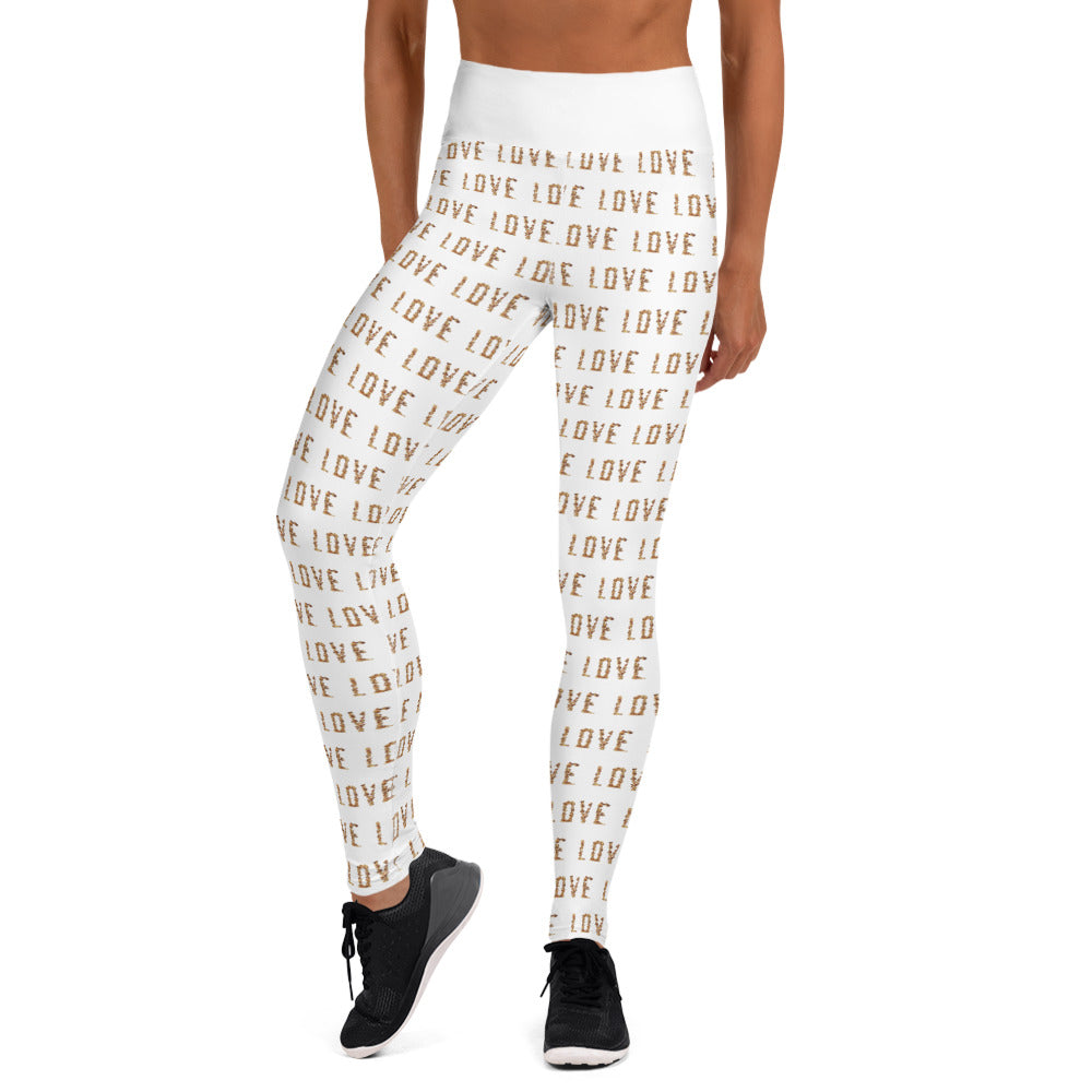 Yoga Leggings (vertical pattern) - LOVE