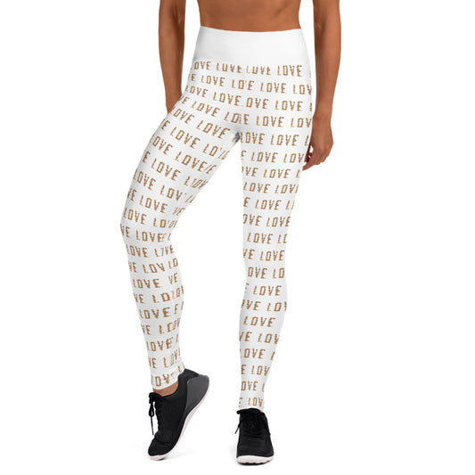 Yoga Leggings (vertical pattern) - LOVE