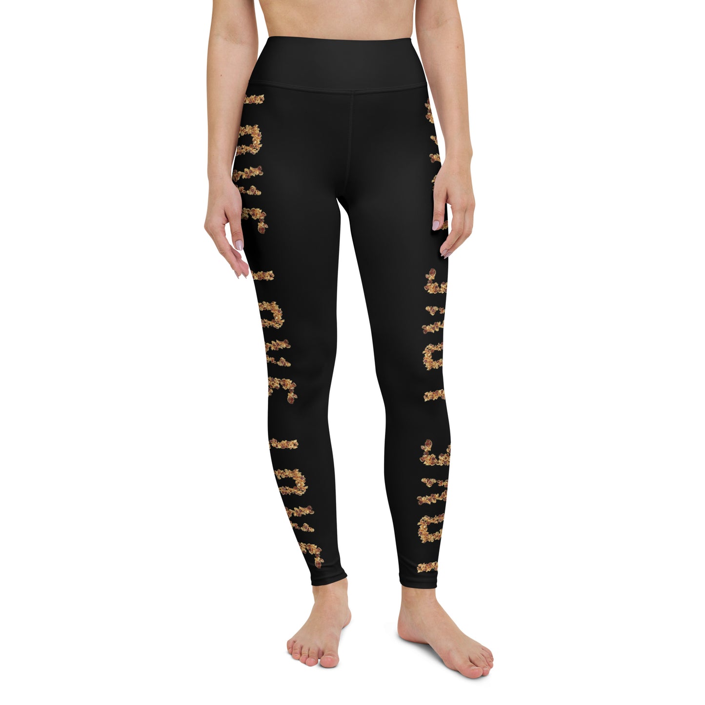 Yoga Leggings (vertical pattern) - LOVE