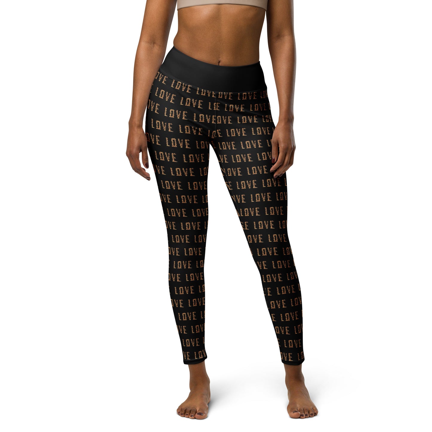 Yoga Leggings (vertical pattern) - LOVE