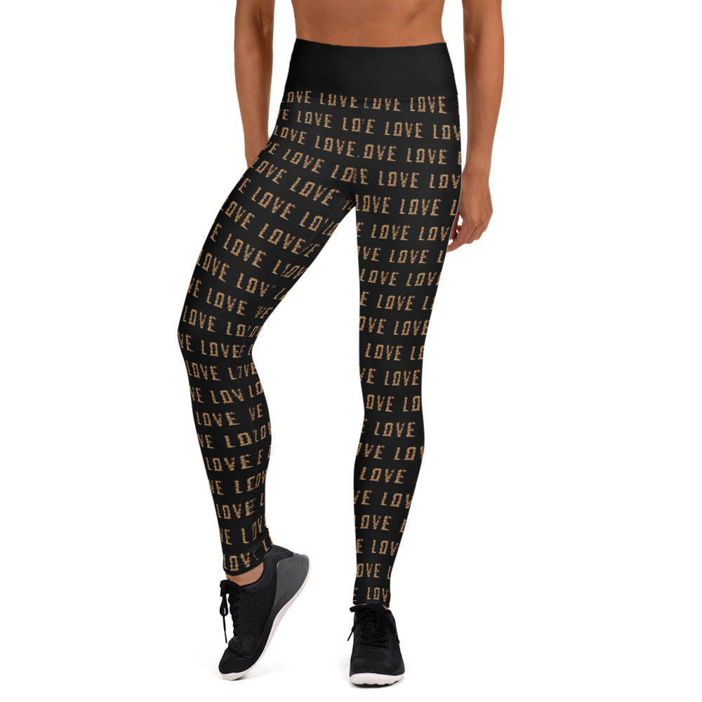 Yoga Leggings (vertical pattern) - LOVE