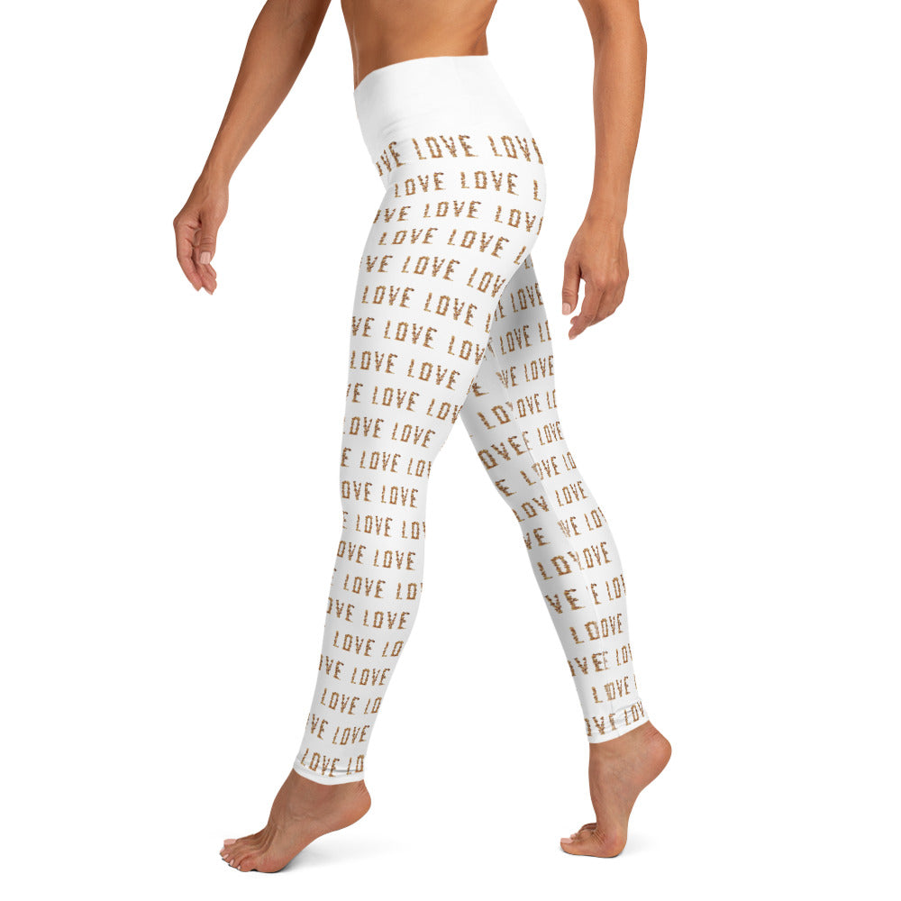 Yoga Leggings (vertical pattern) - LOVE