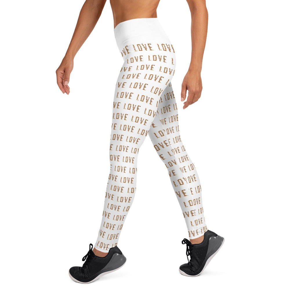 Yoga Leggings (vertical pattern) - LOVE