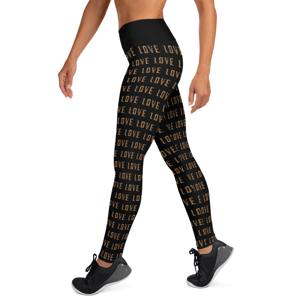 Yoga Leggings (vertical pattern) - LOVE