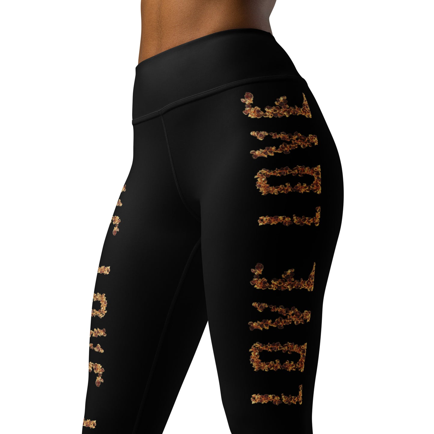 Yoga Leggings (vertical pattern) - LOVE