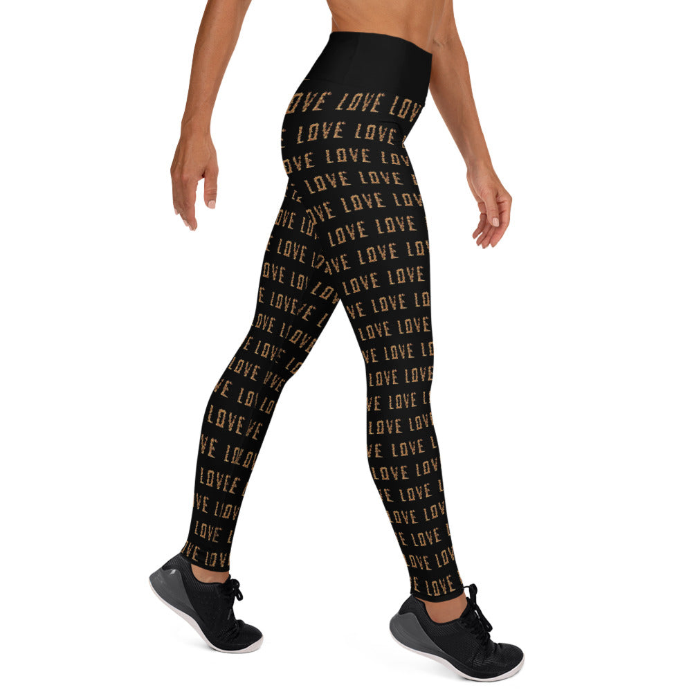 Yoga Leggings (vertical pattern) - LOVE