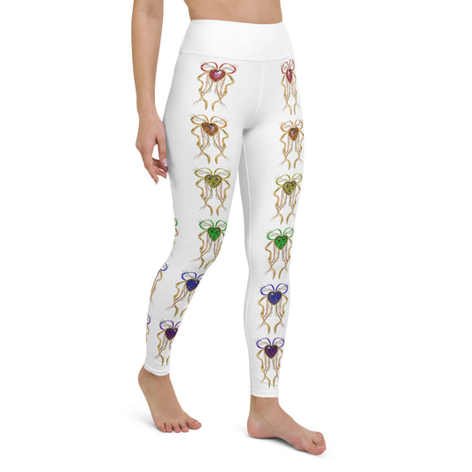 Yoga Leggings (vertical pattern) - PRIDE from hearts