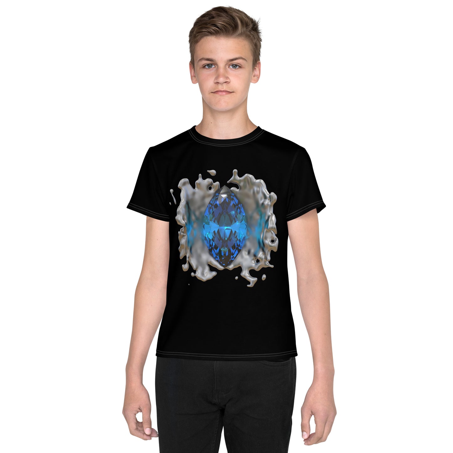 Youth crew neck t-shirt - GEM Splash