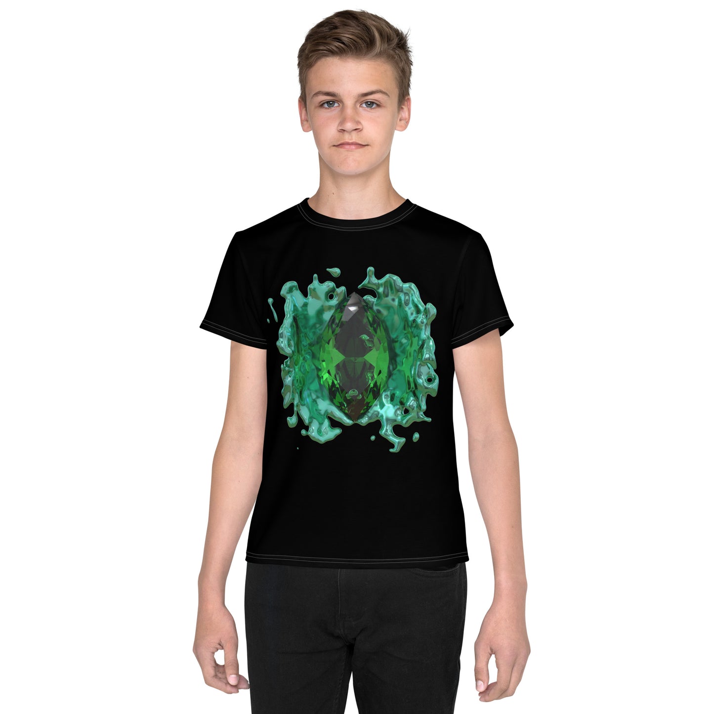 Youth crew neck t-shirt - GEM Splash