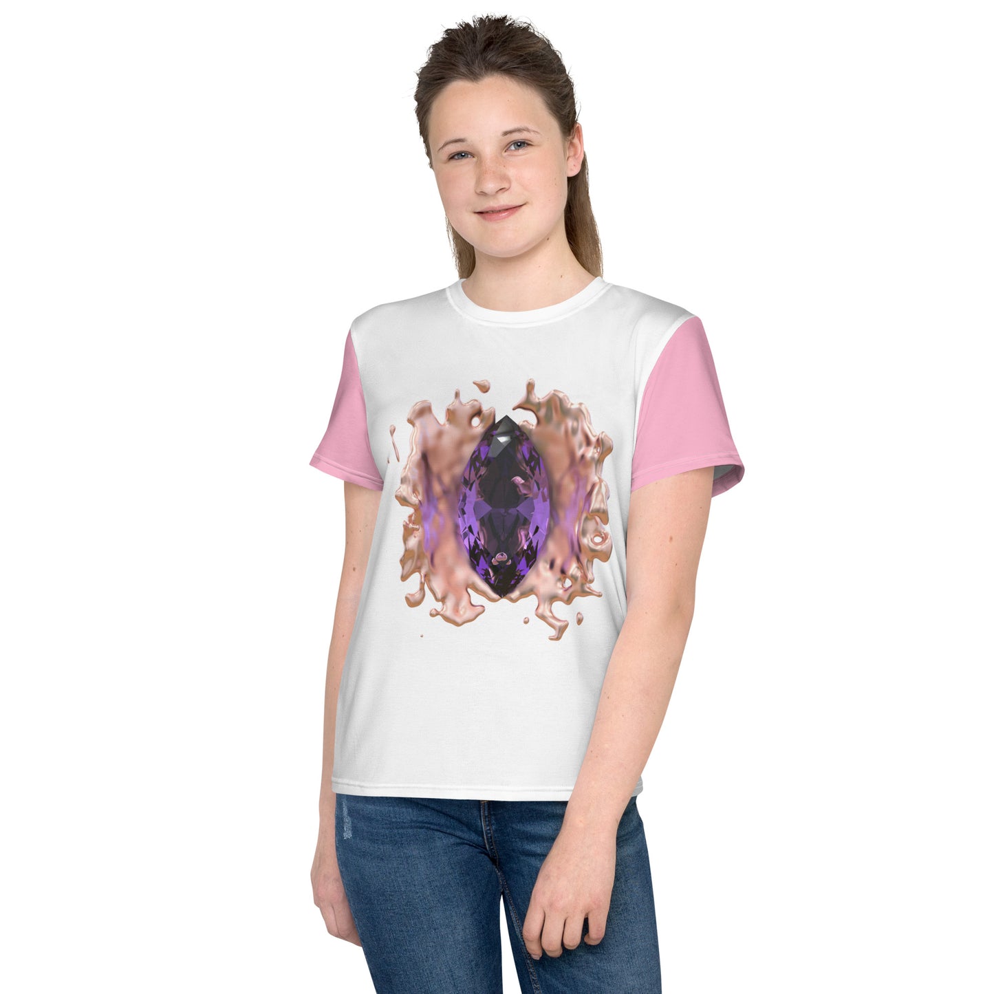 Youth crew neck t-shirt - GEM Splash