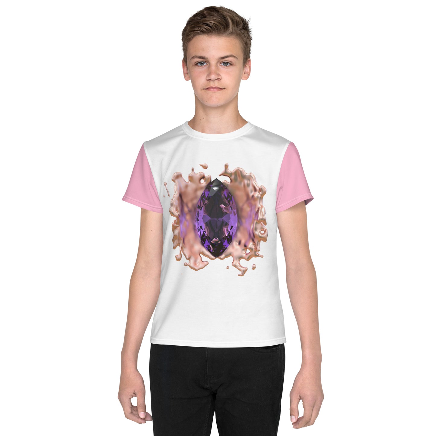 Youth crew neck t-shirt - GEM Splash