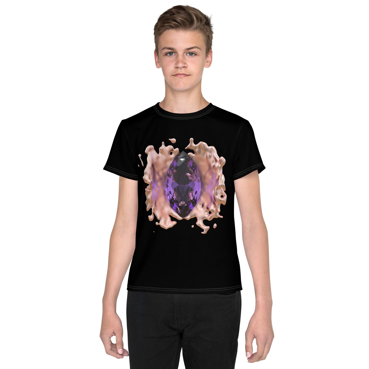 Youth crew neck t-shirt - GEM Splash