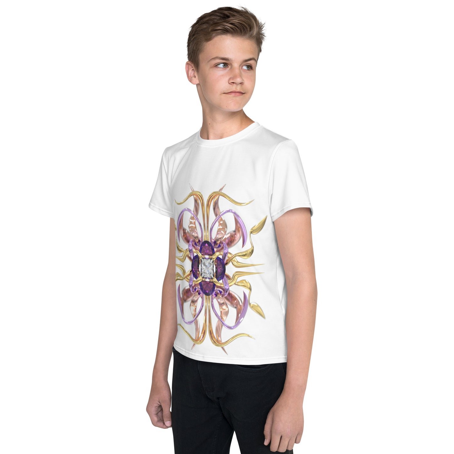 Youth crew neck t-shirt - Amethyst