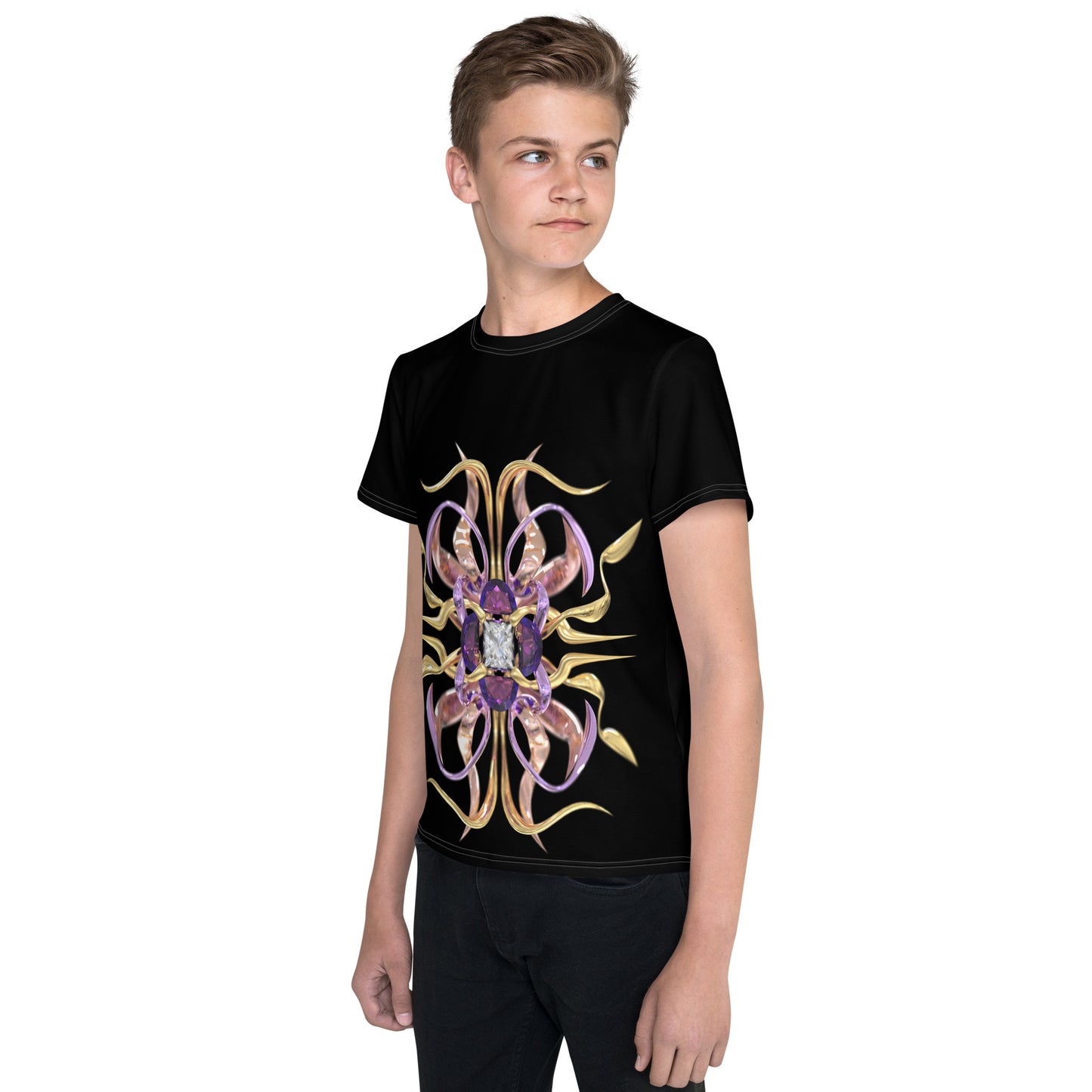 Youth crew neck t-shirt - Amethyst