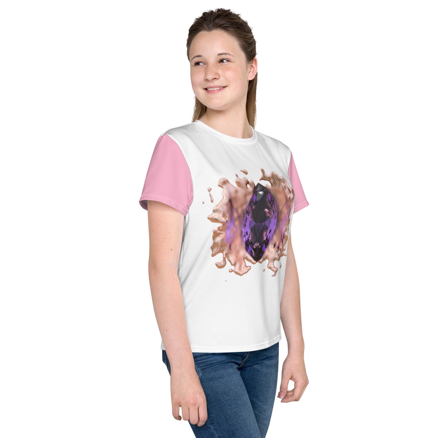 Youth crew neck t-shirt - GEM Splash