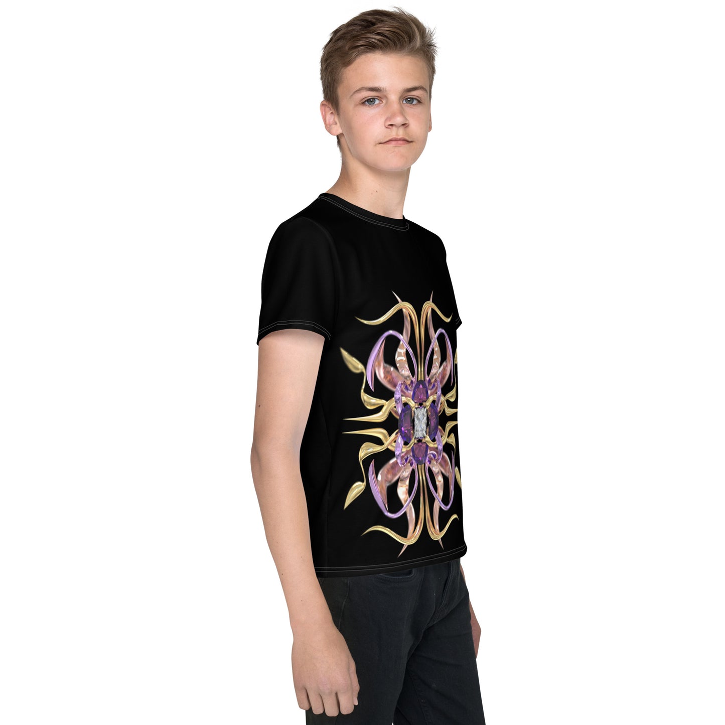 Youth crew neck t-shirt - Amethyst