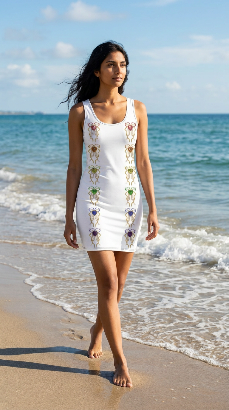 Sublimation Cut & Sew Dress (white) - PRIDE from hearts