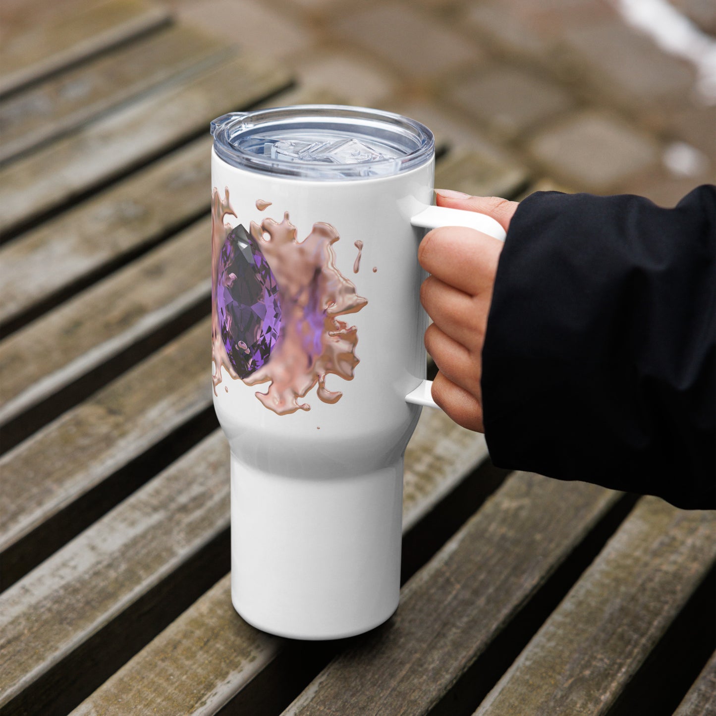 Travel mug with a handle - GEM Splash